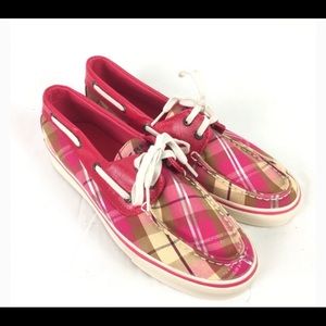 Pink Plaid Women’s Sperry Top Siders